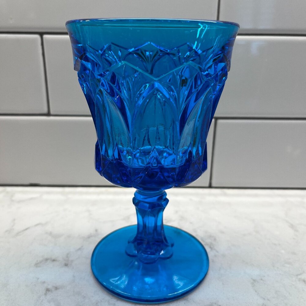 Vintage Noritake Perspective Blue Iced Tea Glass